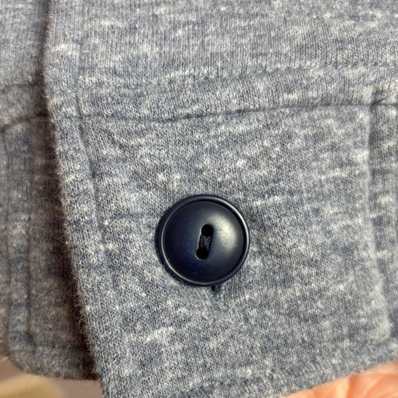 Levi's Charcoal Gray Blue Collar Men’s Cardigan Sweatshirt with Elbow Patches - Picture 4 of 6